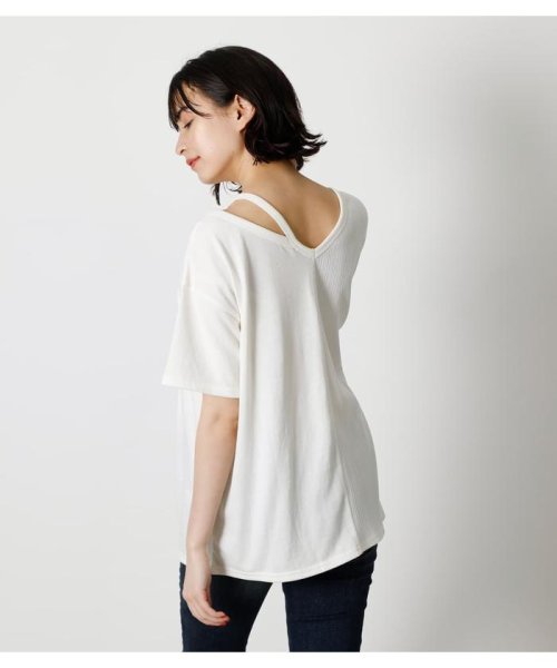 AZUL by moussy(アズールバイマウジー)/2WAY LAYERED LOOSE TOPS/img01