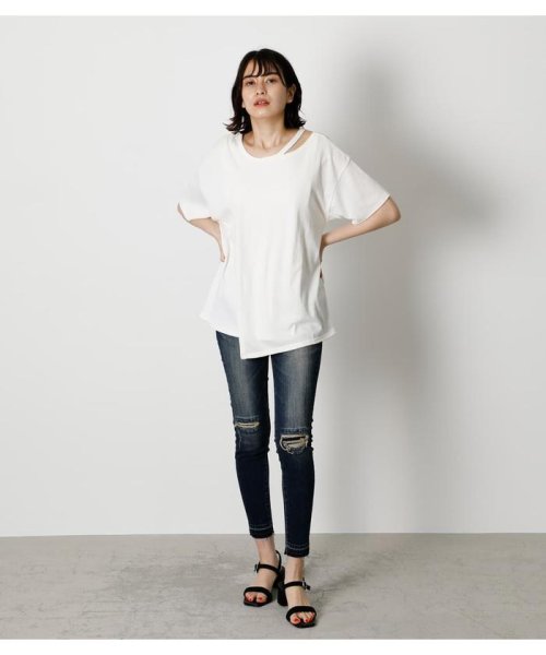 AZUL by moussy(アズールバイマウジー)/2WAY LAYERED LOOSE TOPS/img02