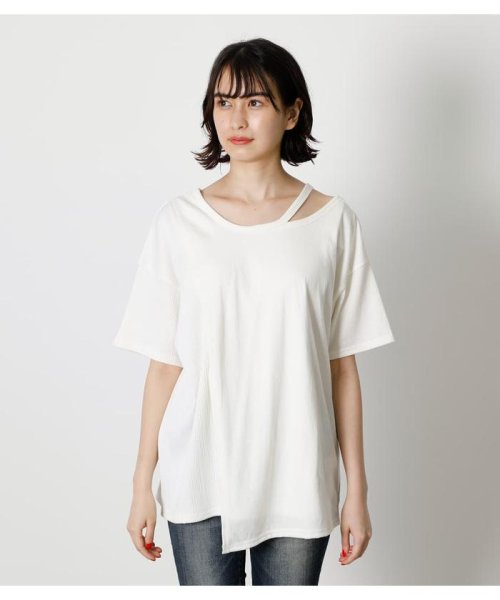 AZUL by moussy(アズールバイマウジー)/2WAY LAYERED LOOSE TOPS/img03