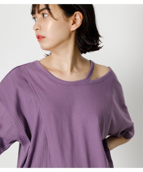 AZUL by moussy(アズールバイマウジー)/2WAY LAYERED LOOSE TOPS/img25