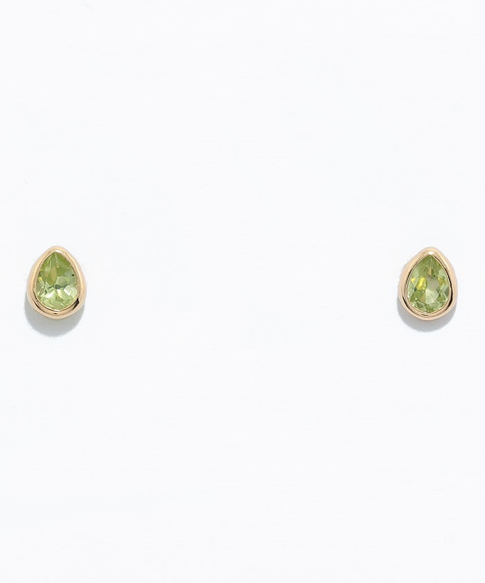 セカンドピアス] K18ペリドットしずくピアス(YG)(503384069) | テイク