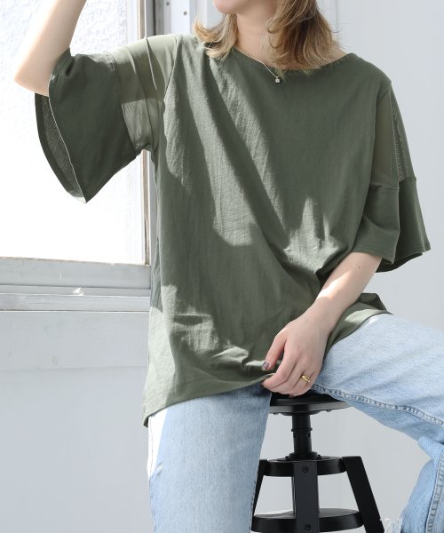 osharewalker(オシャレウォーカー)/『シアースリーブデザインTシャツ』/img05