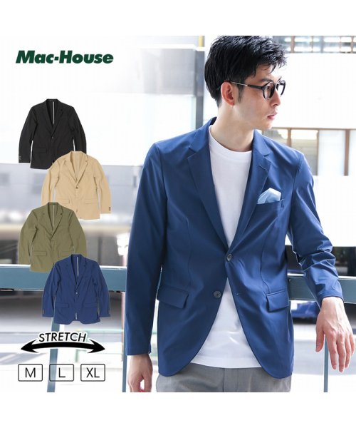 MAC HOUSE(men)(マックハウス（メンズ）)/NAVY ネイビー 4WAYストレッチジャケット NV842220/img01