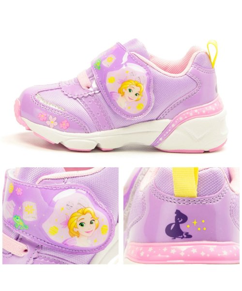 ムーンスター スニーカー ディズニー プリンセス ラプンツェル アリエル 光る Tkhs Dnc1263 ムーンスター Moonstar Magaseek