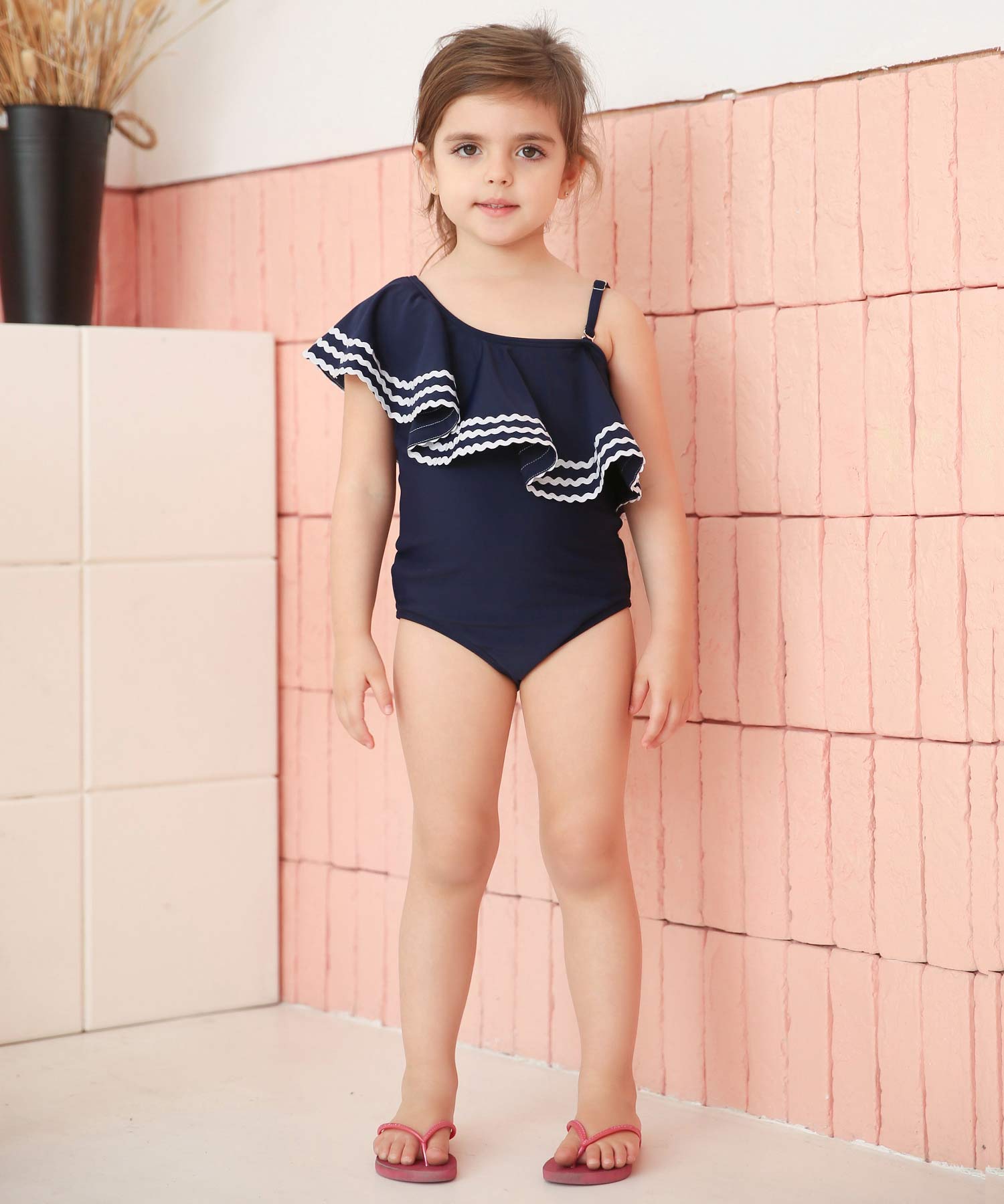 想像を超えての 送料無料 アンソロポロジー アニマル柄フリル水着ワンピース 初売りセール