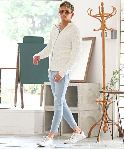 スタンドzipケーブルニットブルゾン ニット ブルゾン メンズ ジャケット Bitter ビター系 秋 冬 ラグスタイル Luxstyle Magaseek スタンドzipケーブルニットブルゾン ニット ブルゾン メンズ ジャケット Bitter ビター系 秋 冬 ラグスタイル Luxstyle Magaseek