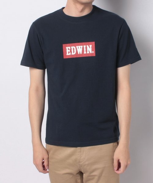 EDWIN(EDWIN)/【EDWIN】 エドウィン ボックスロゴ　半袖 Tシャツ　デニム/img13