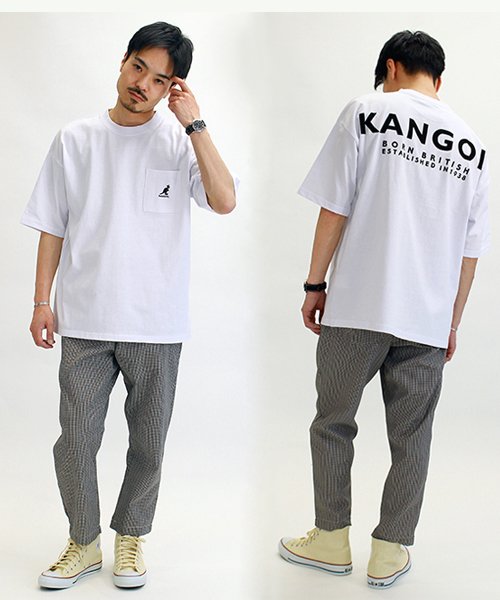 KANGOL(KANGOL)/【ＫＡＮＧＯＬ】 カンゴール オーバーサイズ ポケット付き 半袖 Tシャツ ユニセックス/img01