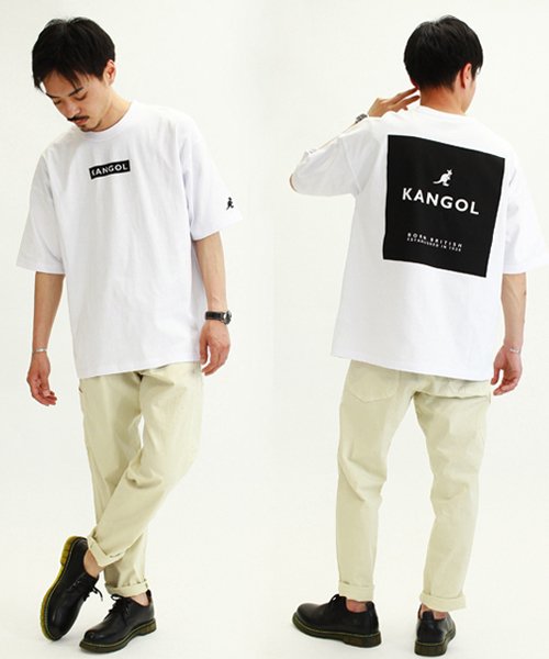 KANGOL(KANGOL)/【ＫＡＮＧＯＬ】 カンゴール オーバーサイズ ボックスロゴ 半袖　Ｔシャツ ユニセックス/img01