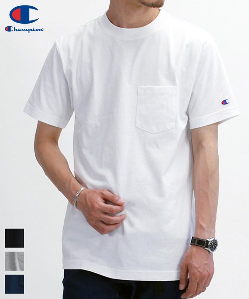 CHAMPION(チャンピオン)/【Ｃhampion】 チャンピオン ポケット付き 無地 半袖　Ｔシャツ ユニセックス/img02