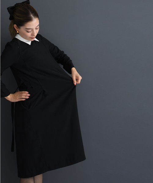 授乳レトロカラーワンピース マタニティ服 授乳服 マタニティワンピース 授乳ワンピース フォーマル カラーワンピース 妊婦 妊娠 産前産後 秋冬春 チョコア Chocoa Magaseek