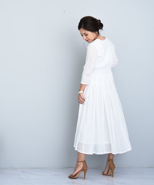 授乳コットンフレアワンピース マタニティ服 授乳服 妊婦 ワンピース 授乳口 ホワイト 白 春 夏 おしゃれ 可愛い 503383347 チョコア Chocoa Magaseek