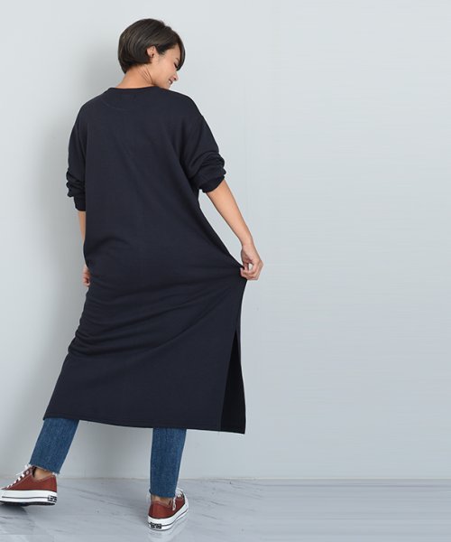 トレーナーワンピース マタニティ服 トレーナー ワンピース スリット パイル加工 妊婦 マタニティ 妊娠 産前産後 春秋冬 トップス マタニティ服 授乳服 チョコア Chocoa Magaseek