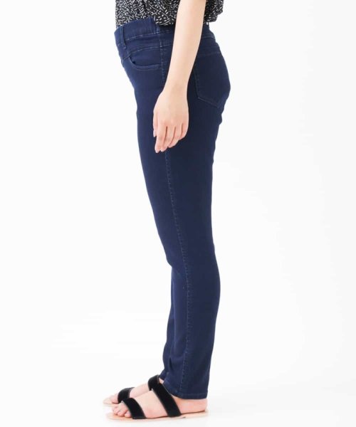 大きいサイズ 洗える のびのびデニムレギンスパンツ エウルキューブ Eur3 Magaseek