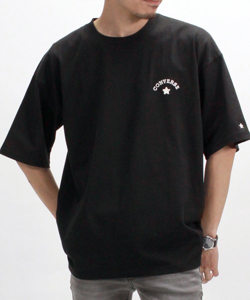 CONVERSE(コンバース)/【ＣＯＮＶＥＲＳＥ】 コンバース アーチロゴ 刺繍 半袖 Tシャツ ユニセックス/img01