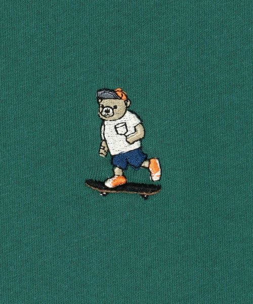 LAZAR(ラザル)/【Lazar】スケートベア 刺繍 USAコットン グラフィック Tシャツ/img07