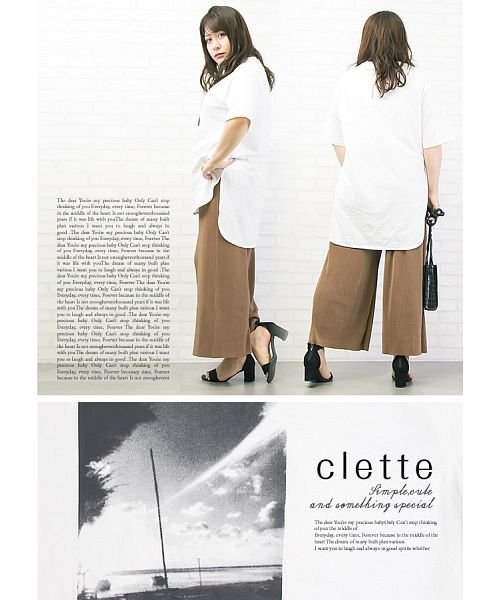 clette(クレット（大きいサイズ）)/フォトプリントチュニック丈Tシャツ/img07