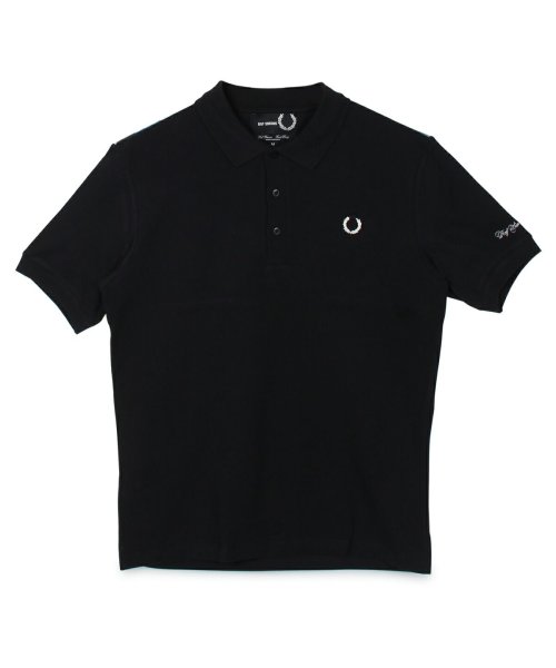 FRED PERRY(フレッドペリー)/フレッドペリー ラフシモンズ FRED PERRY RAF SIMONS ポロシャツ 半袖 メンズ コラボ YOKE PRINT POLO ブラック ホワイト /img06