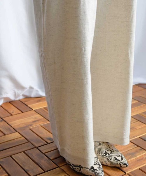 ARGO TOKYO(アルゴトウキョウ)/Linen blend salopette tapered pants 29083/img13