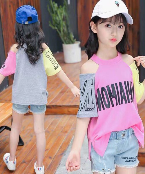 セール 子供服 半袖tシャツ キッズ 女の子 英字柄 ドッキング おしゃれ カジュアル 小学生 オフショルダー トップス 韓国子供服 肩出し 通学着 ミニミニストア Miniministore Magaseek セール 子供服 半袖tシャツ キッズ 女の子 英字柄 ドッキング おしゃれ カジュアル 小学生 オフショルダー トップス 韓国子供服 肩出し 通学着 ミニミニストア Miniministore Magaseek