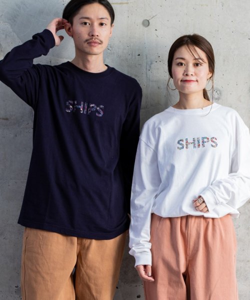 SHIPS MEN(シップス　メン)/【WEB限定】SHIPS: モチーフ ロゴ ペイズリー/フラワー/カモ柄 ロングスリーブ Tシャツ (ロンT)/img03