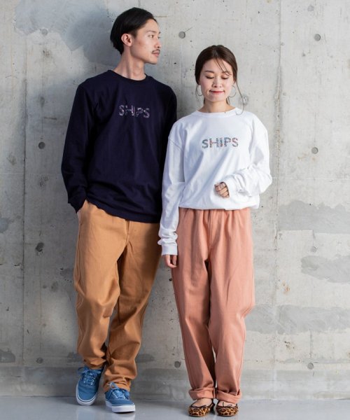 SHIPS MEN(シップス　メン)/【WEB限定】SHIPS: モチーフ ロゴ ペイズリー/フラワー/カモ柄 ロングスリーブ Tシャツ (ロンT)/img05