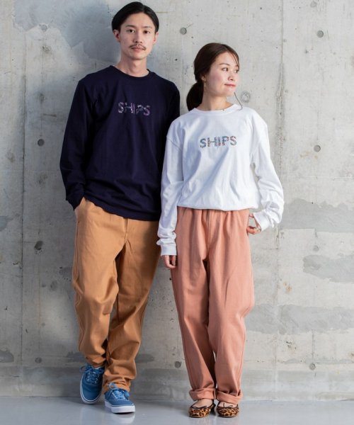 SHIPS MEN(シップス　メン)/【WEB限定】SHIPS: モチーフ ロゴ ペイズリー/フラワー/カモ柄 ロングスリーブ Tシャツ (ロンT)/img06