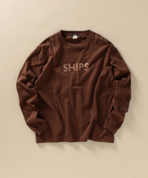 SHIPS MEN(シップス　メン)/【WEB限定】SHIPS: モチーフ ロゴ ペイズリー/フラワー/カモ柄 ロングスリーブ Tシャツ (ロンT)/img24