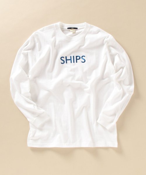 SHIPS MEN(シップス　メン)/【WEB限定】SHIPS: エンブロイダリー ロゴ ロングスリーブ Tシャツ (ロンT)/img16