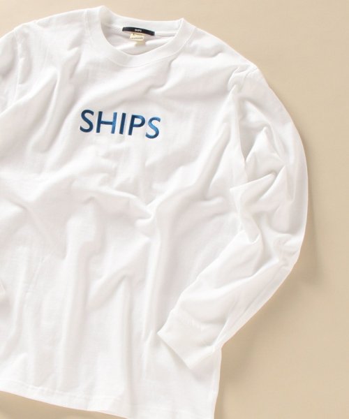 SHIPS MEN(シップス　メン)/【WEB限定】SHIPS: エンブロイダリー ロゴ ロングスリーブ Tシャツ (ロンT)/img17