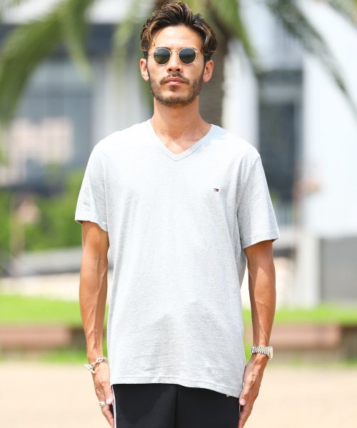Tommy Hilfiger トミー ヒルフィガー Basic Cotton Core Flag ブランド Tシャツ メンズ レディース Vネック 半袖 T ジギーズショップ Jiggys Shop Magaseek