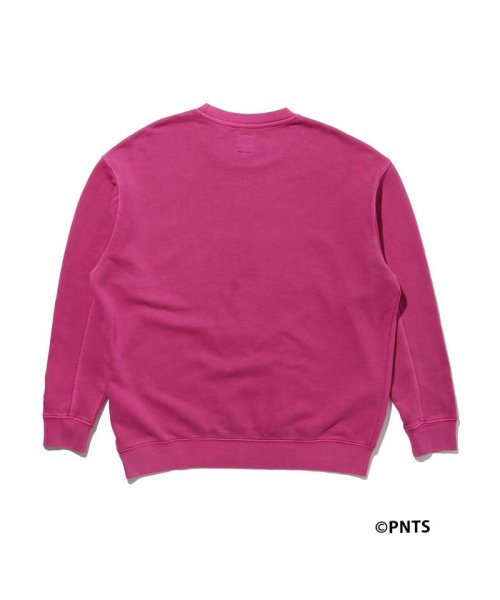 Levi's(リーバイス)/UNBASIC クルーネックスウェットシャツ Snoopy Skater Fuschia Red Garment Dye/img02