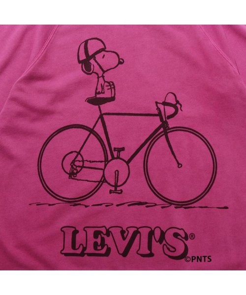 Levi's(リーバイス)/クルーネックカットオフTシャツ Cycling Snoopy Fuschia Red/img06