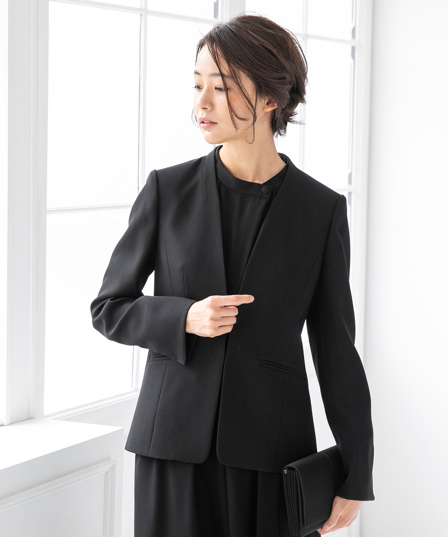 インゲボルグ　フォーマル　黒スーツ　入学式　フォーマル インゲボルグ スーツ フォーマル 卒業式 入学式