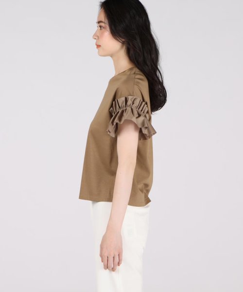 セール ドッキング袖フリルカットソー ビアッジョブルー Viaggio Blu Magaseek