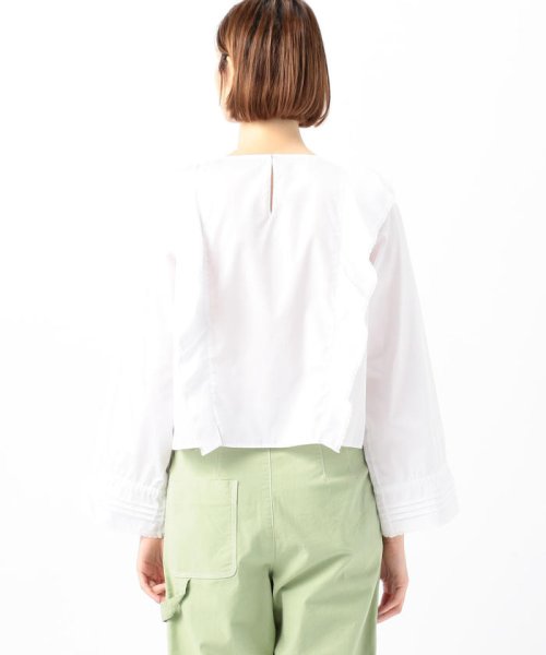 MACPHEE(MACPHEE)/コットンピンヘッド ラッフルフリルブラウス/img05