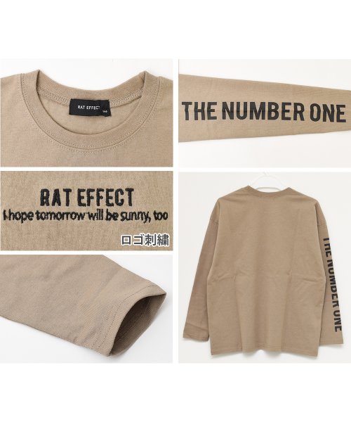 RAT EFFECT(ラット エフェクト)/袖ロゴプリントロングTシャツ/img08