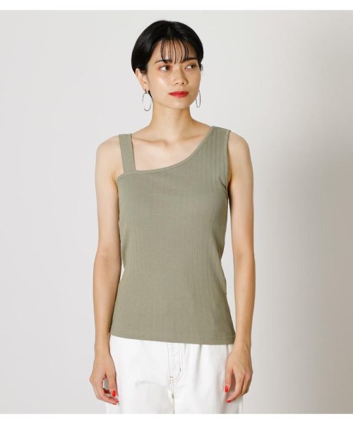 AZUL by moussy(アズールバイマウジー)/ASYMMETRY SHOULDER TANKTOP/img19
