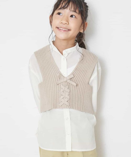 a.v.v(KID'S)(アー・ヴェ・ヴェキッズ)/[100－130]バンドカラーロングシャツ[WEB限定サイズ]/img03