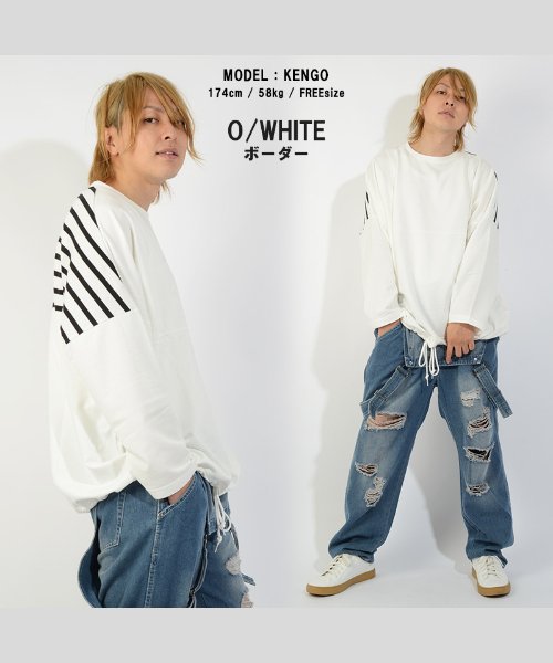 1111clothing(ワンフォークロージング)/ロンt ストリート メンズ ロンt レディース 長袖tシャツ ビッグシルエット トレーナー スエット オーバーサイズ スウェット ビッグロンt ペアルック カッ/img09