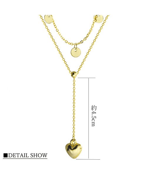セール ハート2連 チェーンネックレス レディース ペンダント チョーカーネックレス 重ね付け ジュエリー ゴールド アクセサリー ミニミニストア Miniministore Magaseek