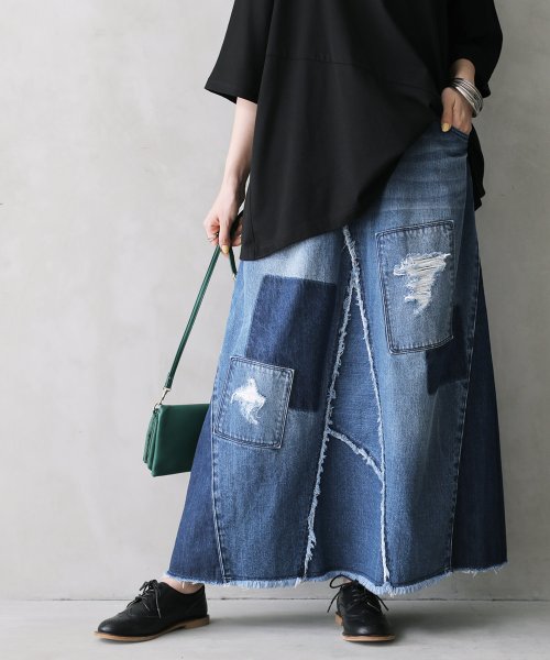 オリジナルデザインデニムスカート オシャレウォーカー Osharewalker Magaseek