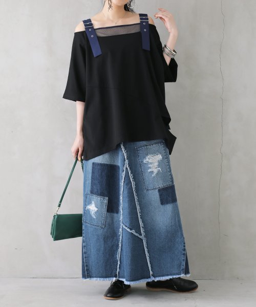 オリジナルデザインデニムスカート オシャレウォーカー Osharewalker Magaseek