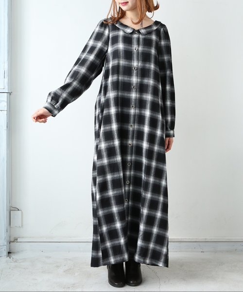 チェックロングワンピース オシャレウォーカー Osharewalker Magaseek
