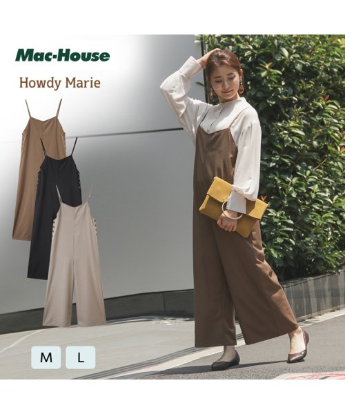 MAC HOUSE(women)(マックハウス（レディース）)/Howdy Marie ハウディーマリー TRサイドボタンサロペット GL－1230712/img01