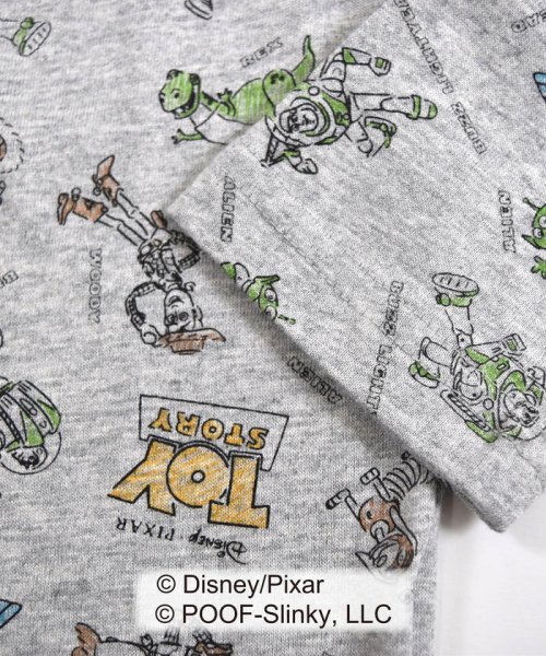 セール トイ ストーリー 総柄 ロングtシャツ ディズニー ピクサー ウッディ バズ ノイユ エーム べべ Noeil Aime Bebe Magaseek