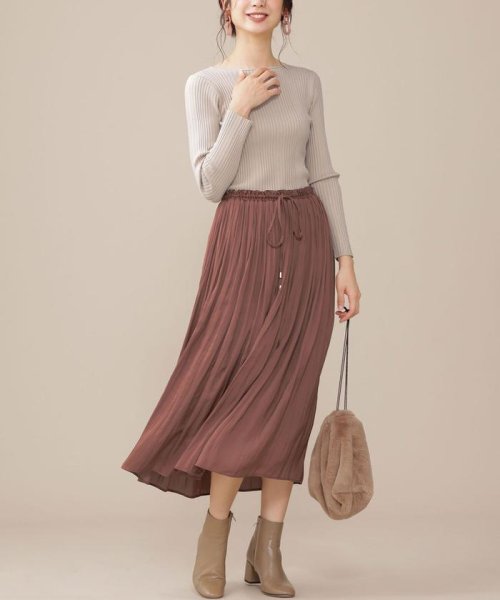 セール ニット サテンスカートドッキングワンピース ナノ ユニバース Nano Universe Magaseek