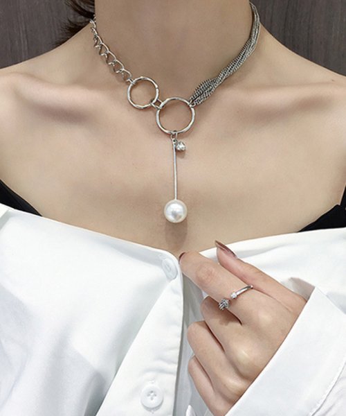 セール 5 Off ショート チェーンネックレス レディース フェイクパール チョーカーネックレス おしゃれ ジュエリーアクセサリー シルバー ミニミニストア Miniministore Magaseek