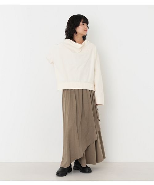 BLACK BY MOUSSY(ブラックバイマウジー)/wrap gather skirt/img19