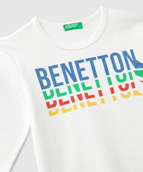 BENETTON (UNITED COLORS OF BENETTON GIRLS)(ユナイテッド　カラーズ　オブ　ベネトン　ガールズ)/ベーシックロゴプリントTシャツ・カットソー/img01